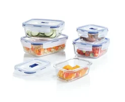 LUMINARC Boîte avec couvercle carré transparent verre trempé 12 cm Pure Box Active Hot