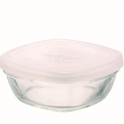 DURALEX Boîte avec couvercle carré transparent verre trempé 9,2 cm Freshbox
