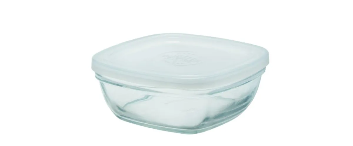 DURALEX Boîte avec couvercle carré transparent verre trempé 14,2 cm Freshbox Clearance