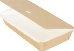 DUNI Boîte avec couvercle fenêtre rectangulaire marron 20x12x4,5 cm 90 cl (250 pièces) Outlet
