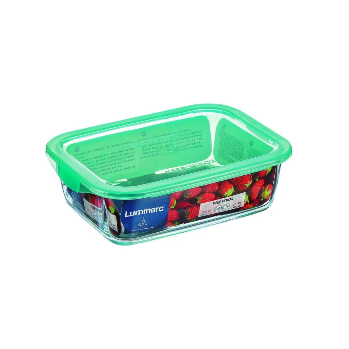 Boîte avec couvercle hermétique rectangulaire transparent verre trempé 14 cm Keep'n Box - LUMINARC Outlet