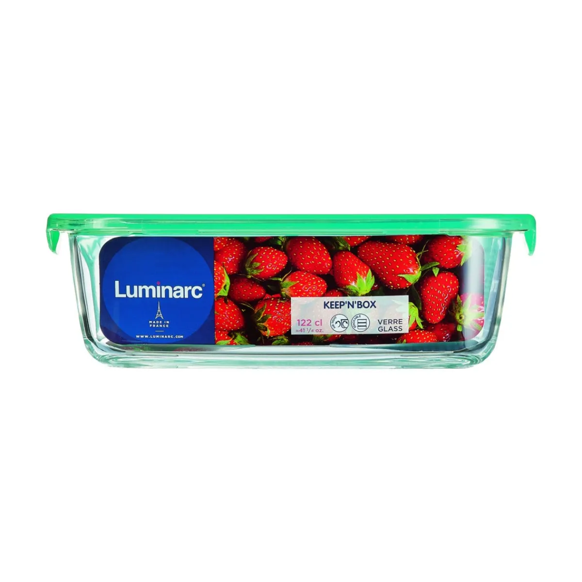 Boîte avec couvercle hermétique rectangulaire transparent verre trempé 14 cm Keep'n Box - LUMINARC Outlet