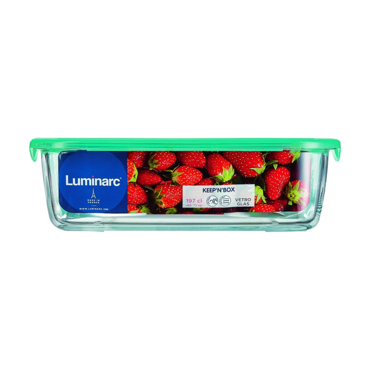 Boîte avec couvercle hermétique rectangulaire transparent verre trempé 17,9 cm Keep'n Box - LUMINARC New
