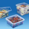 Boîte avec couvercle rectangulaire transparent 15,8x13x5,5 cm 90 cl Prestipack (30 pièces) - ALPHAFORM Hot