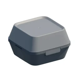 Boîte à burger gris 12,5x12,5x10,2 cm (48 pièces) - Aucune Outlet