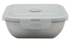 Boîte de conservation micro-ondable inox 13,5x10,5x5,5 cm 0,4 L Avec couvercle - Aucune Sale