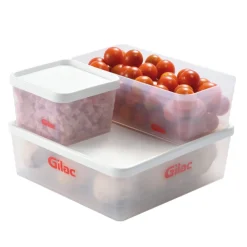 GILAC Boîte hermétique Avec couvercle blanc plastique 22x22x7,5 cm 2,5 L fond plein parois pleines Online