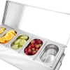 ZEPE Boîte à ingrédients inox 57x19x18 cm Avec couvercle Sale