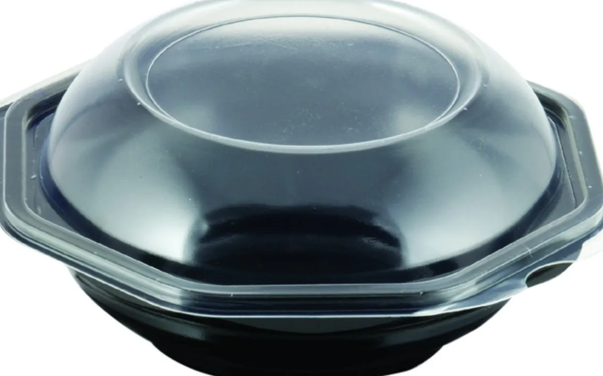 Boîte octogonal noir 16x16x7,2 cm 50 cl Octaview (405 pièces) - DUNI Hot