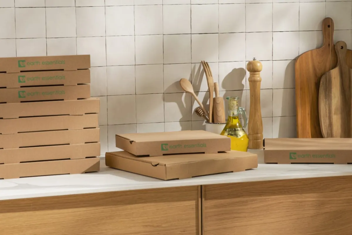 Boîte à pizza brun 29x29x4 cm (100 pièces) - EARTH ESSENTIALS New