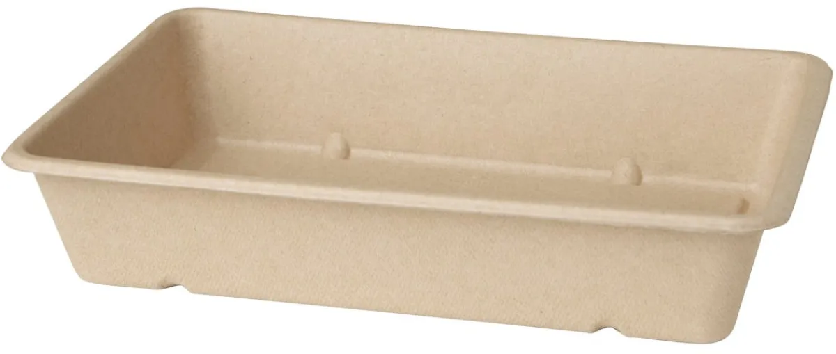 DUNI Boîte rectangulaire marron 23x15,5x4,6 cm 120 cl Bagasse (40 pièces) New