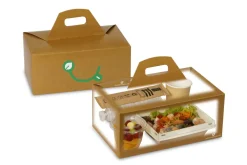 Boîte repas marron 30,5x19x13 cm (50 pièces) - ALPHAFORM Hot