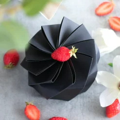 Boîte traiteur rond noir Ø 15 cm 8 cm 1100 ml Lotus (100 pièces) - LELU New