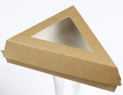 Boîte triangulaire beige 15,5x15,5x4,5 cm (50 pièces) - SOLIA Best