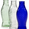 Bouteille irrégulier bleu verre 1 L Fish&fish - SERAX Best
