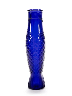 Bouteille irrégulier bleu verre 1 L Fish&fish - SERAX Best