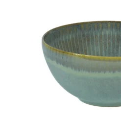 Bowl rond bleu vert grès émaillé Ø 14 cm Lotus - ACCOLADE Discount