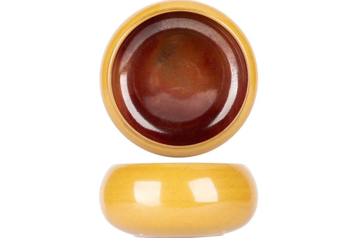 Bowl rond jaune porcelaine Ø 15 cm Elements Mustard - PROOF Discount