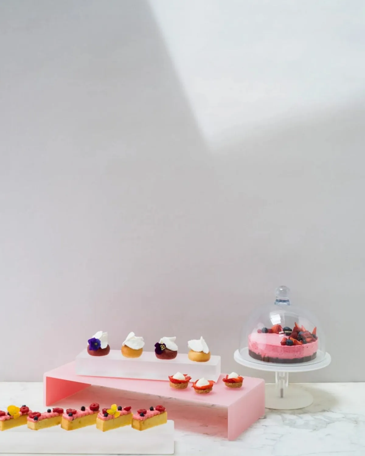Buffet encastrable bas résine Nacryl® rose 39,5x19,5x5 cm Mealplak - REVOL Clearance