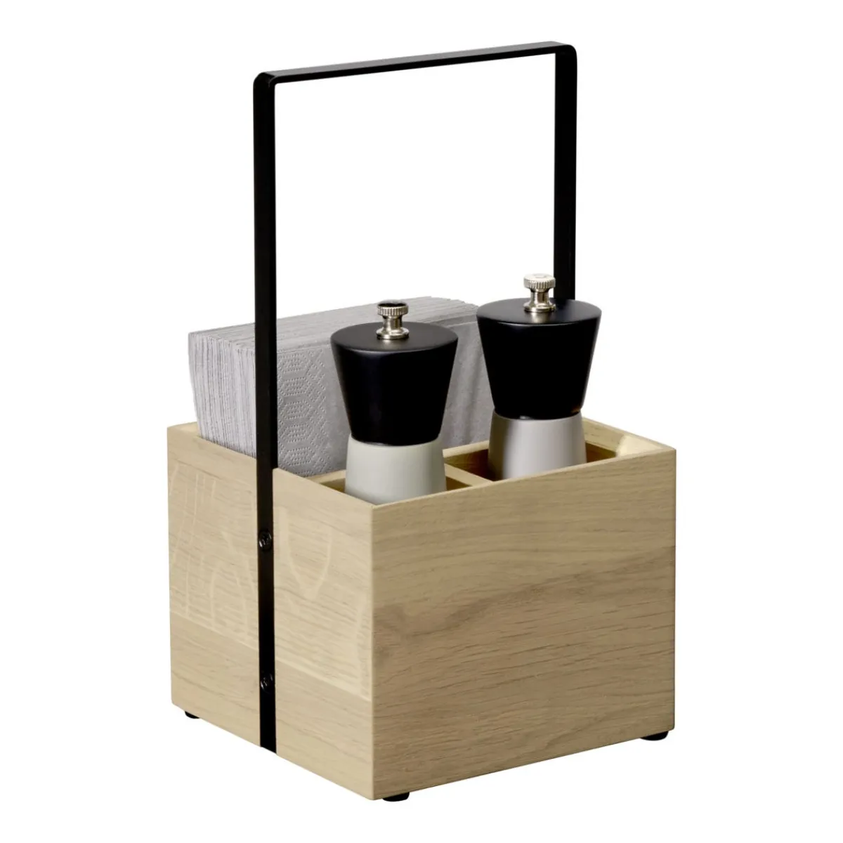 Caddy de table chêne 15x15x28 cm Valo - APS Discount