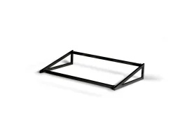 CRASTER Cadre réhausseur pour plateau de présentation acier noir 53x31,5x9,7 cm Flow