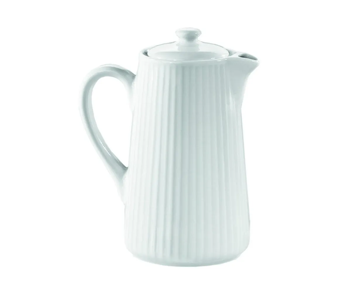 PILLIVUYT Cafetière blanc porcelaine culinaire 35 cl Plisse Hot