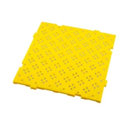 Caillebotis carré jaune plastique 50x50x2,2 cm - GILAC Sale