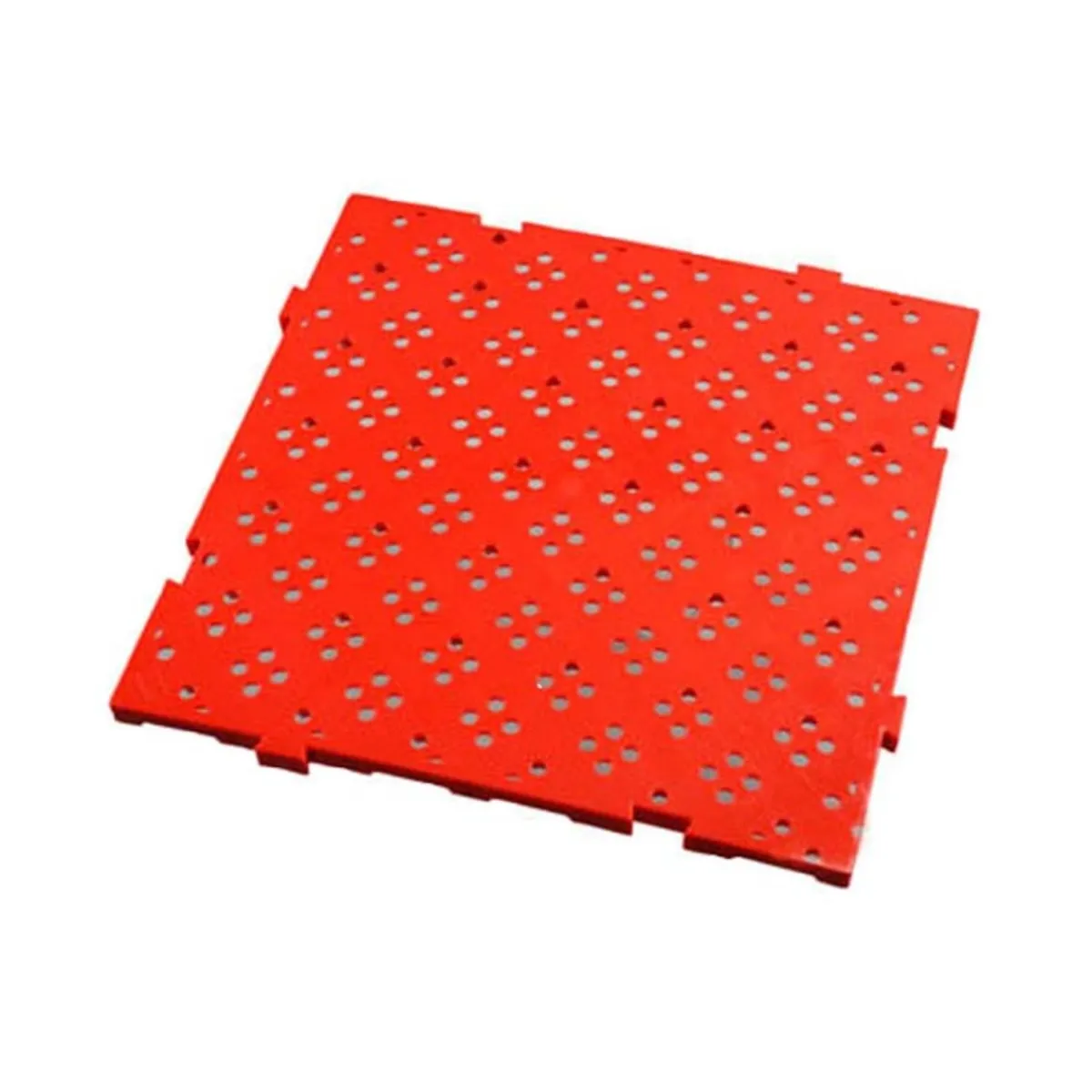 GILAC Caillebotis carré rouge plastique 50x50x2,2 cm Discount
