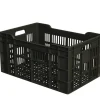 Caisse ajourée Sans couvercle gris plastique 60x40x30 cm 60 L fond ajouré parois ajourées - GILAC New