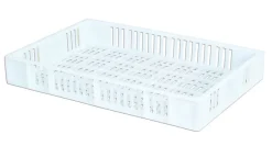 GILAC Caisse ajourée Sans couvercle blanc plastique 60x40x9 cm 15 L fond ajouré parois ajourées Hot