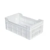 Caisse ajourée Sans couvercle blanc plastique 50x30x20 cm 20 L fond ajouré parois ajourées - GILAC