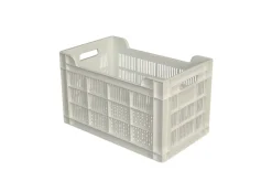 GILAC Caisse ajourée Sans couvercle blanc plastique 50x30x30 cm 32 L fond ajouré parois ajourées Hot