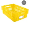 GILAC Caisse de liaison froide Sans couvercle jaune plastique 60x40x19,7 cm 37 L fond ajouré parois ajourées Discount