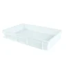 Caisse finement ajourée blanc plastique 60x40x10 cm 18 L fond ajouré parois ajourées - GILAC Hot