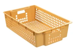 Caisse plastique beige 60x38x15,5 cm 28 L Sans couvercle - GILAC Outlet