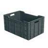 GILAC Caisse pleine Sans couvercle gris plastique 60x40x30 cm 60 L fond plein parois ajourées