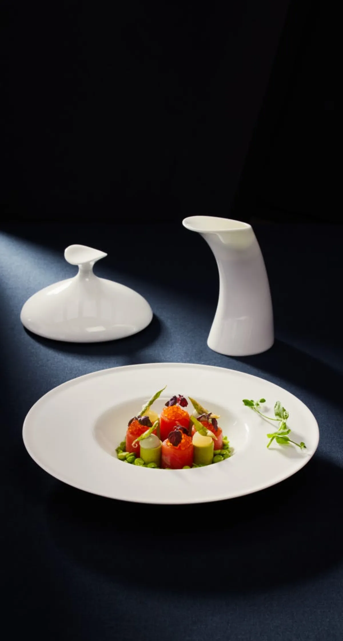 RAK Carafe irrégulier blanc porcelaine bone china Ø 8,1 cm Bravura New