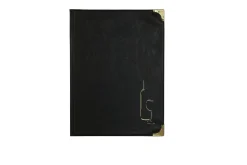 SECURIT Carte des vins rectangulaire noir 10 vues ajoutables Basic Online