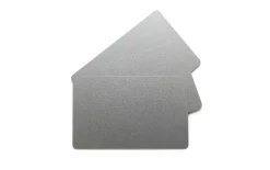 Carte PVC rectangulaire argent 86x54 mm (100 pièces) - EDIKIO
