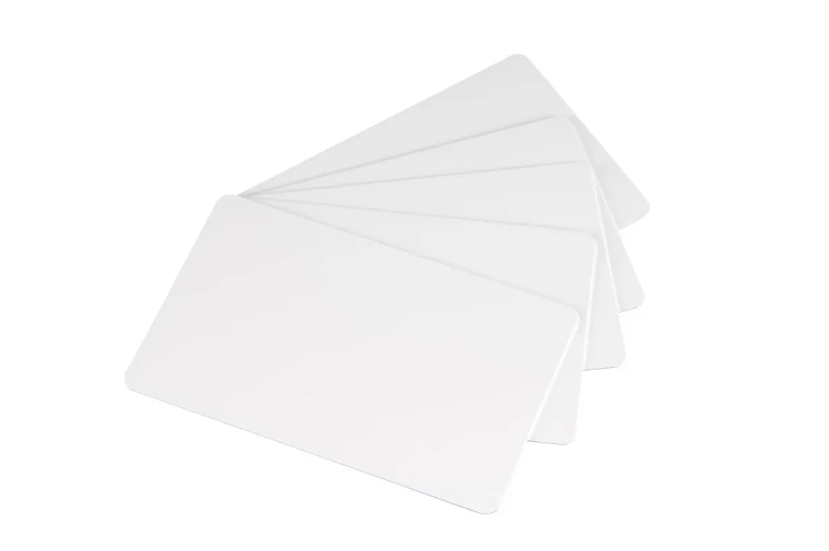 Carte PVC rectangulaire blanc 86x54 mm (500 pièces) - EDIKIO