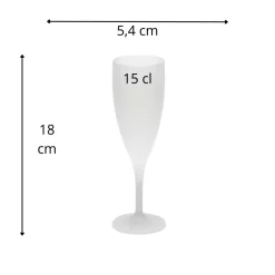 Aucune Carton 128 flûtes réutilisables givrées polypropylène (pp) 15 cl Clearance