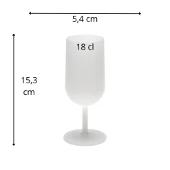 Aucune Carton 110 verres à pied réutilisables givrés polypropylène (pp) 18 cl Outlet