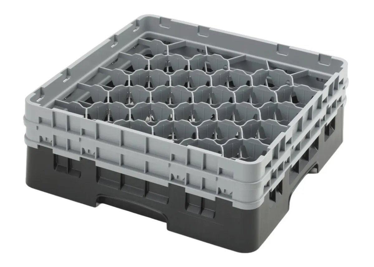 CAMBRO Casier lave-verres 30 compartiments 50x50x18,4 cm 7,94 cm 13,3 cm Camrack Hot