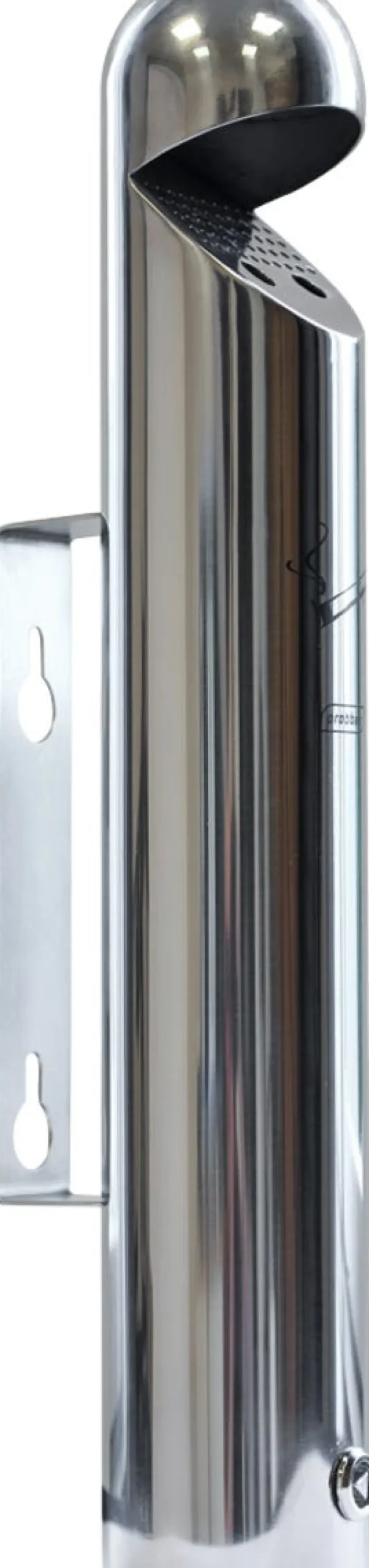 Cendrier avec toit inox 18/10 Ø 7,6 cm 46 cm - PROBBAX Best