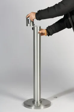 Cendrier sur pied aluminium Ø 30 cm 99 cm - PROBBAX Discount