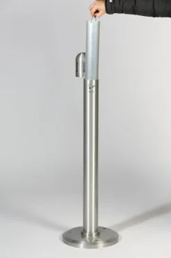 Cendrier sur pied aluminium Ø 30 cm 99 cm - PROBBAX Discount