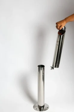 PROBBAX Cendrier sur pied inox 18/0 Ø 7,6 cm 92 cm x 17,6 cm Discount
