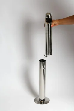 PROBBAX Cendrier sur pied inox 18/0 Ø 7,6 cm 92 cm x 17,6 cm Discount