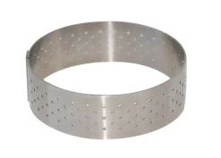 Cercle perforé bord droit inox Sans revêtement Ø 24,5 cm 2 cm - DE BUYER
