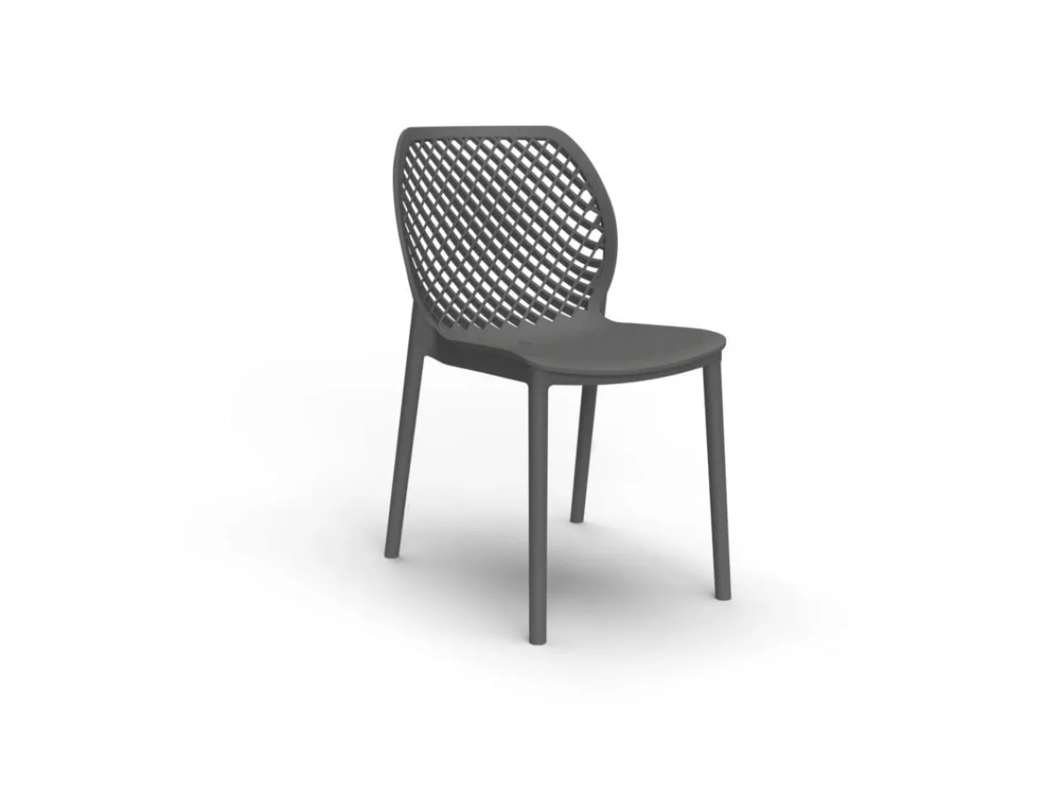 Chaise d'extérieur gris graphite - Aucune New